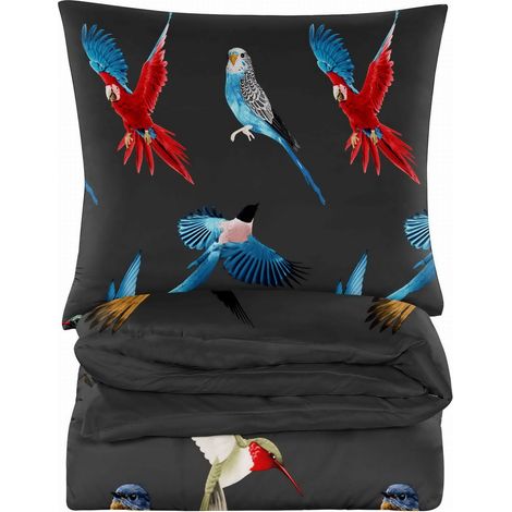 BIANCHERIA DA LETTO IN COTONE 160x200 WORLD BIRD (1/5)