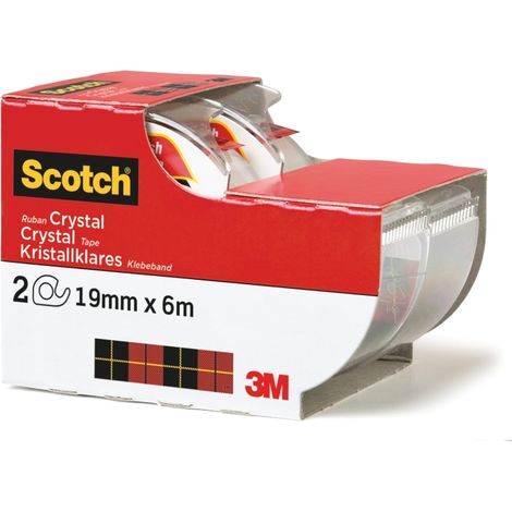 La cinta Scotch® Crystal supertransparente es una solución adhesiva versátil diseñada para ofrecer resultados profesionales en diversas tareas del
