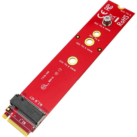 BeMatik - Module de conversion de socket M.2 NGFF M-Key sur carte SSD SATA PCIe-NVMe (1/5)