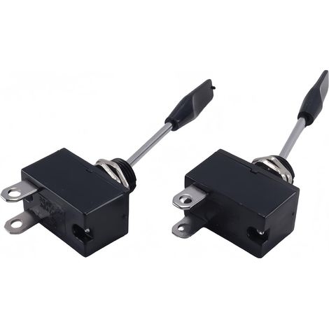 Lot de 2 boutons poussoirs momentanés à tige longue 2 broches 25 A 12 V pour klaxons de voiture et appareils d'avertissement (1/5)