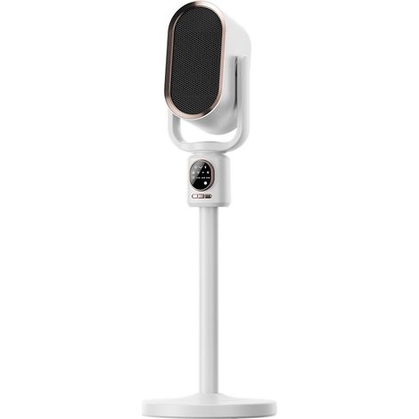Ventilateur chauffant PTC 2-en-1 chaud/froid modulable table/sol Radiateur oscillant 3 vitesses, écran tactile + télécommande, minuterie 2-8h, veilleuse intégrée, 4 protections de sécurité (1/5)