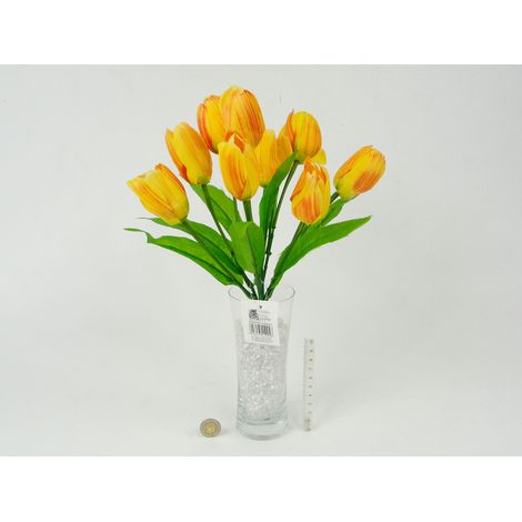 Bouquet di tulipani artificiali arancioni 64901-P, 9 pezzi (1/4)