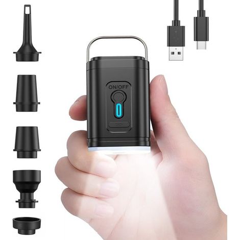 Bomba de vacío y vejiga eléctrica multifuncional de 30 W y 1200 mAh, recargable mediante USB tipo C, con 6 accesorios y bolsa de almacenamiento (1/5)