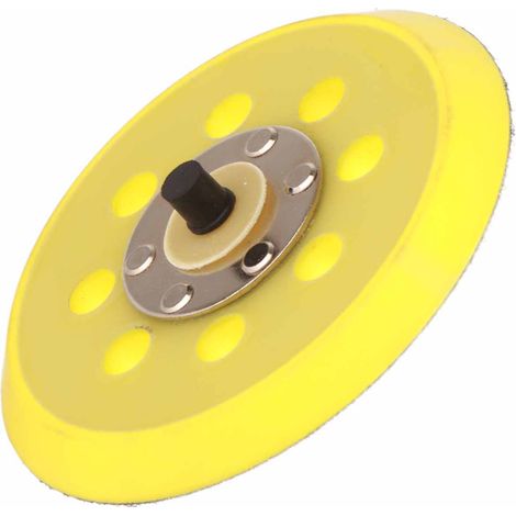 Ventouse adhésive pour papier de verre à 8 trous de 5 pouces, base de papier de verre de 125 mm, disque de polissage, base de plateau pour meuleuse pneumatique. (1/5)