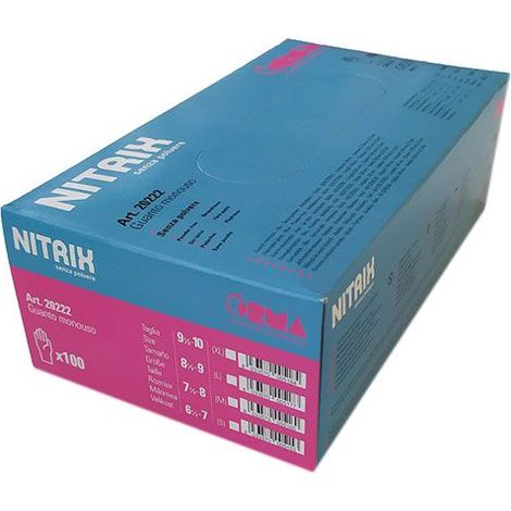 Guanti Monouso in Nitrile Orma Nitrix Blu - 20222 - size 10
