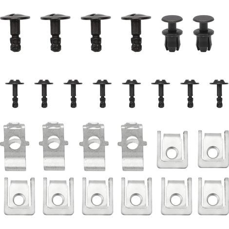 Kit di montaggio viti cofano motore - Clip di riparazione - Protezione motore - Clip di fissaggio - Cofano motore - Dado in lamiera - Vite di fissaggio per A4 B8 (1/5)