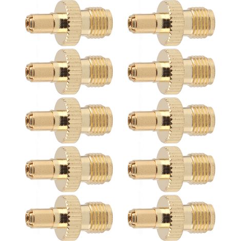 Lot de 10 adaptateurs RPSMA femelle vers TS9 mâle, connecteur jack en laiton, convertisseur de câble coaxial pour antenne, raccord radio, fiche droite (1/5)