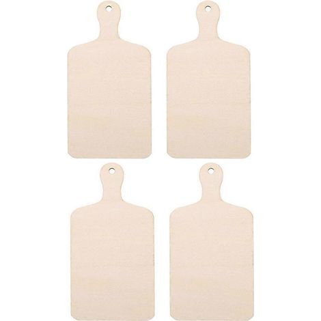 Set mit 4 Mini-Holzschneidebrettern für Bastelarbeiten, interaktives Spielzeug für Kinder – 23,00 x 8,90 x 0,30 cm (1/3)