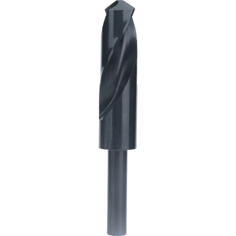Foret hélicoïdal HSS à queue réduite, outil de perçage droit 24,5mm, queue 1/2in, noir, perçage métal précis. (1/5)