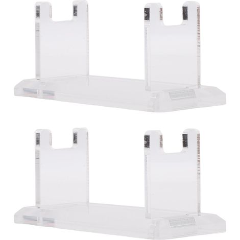 Support à Rasoir Acrylique - Viking Blades Chief MK-23C - Transparent Organisateur Salle de Bain Stable 10x4x4.5cm Lot de 2 (1/5)