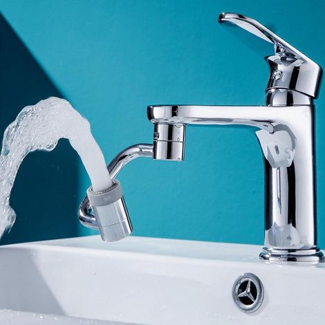 Lot de 2 rallonges de robinet d'évier de cuisine, remplacement de tête à 2 modes, adaptateur de bras robotique pour robinets d'évier, buse à barboteur générique (1/5)