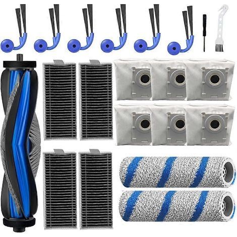 Lot de 21 filtres pour brosse latérale principale, sac à poussière et filtre pour aspirateur robot Ecovacs Deebot X11 Pro Omni/X11 Pro/X11 (1/3)