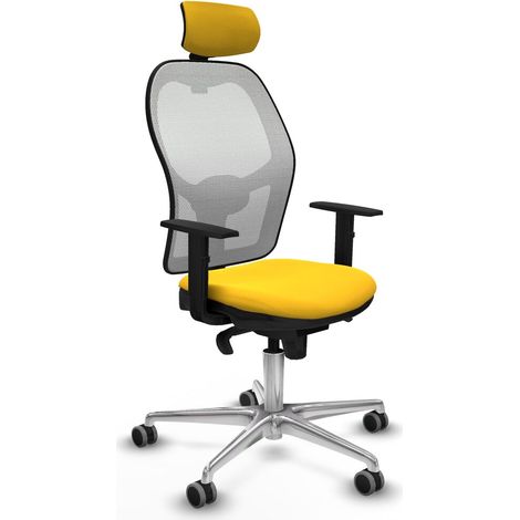 Sedia Ufficio con Poggiatesta Jorquera Piqueras y Crespo 1D086G2 Giallo (1/5)