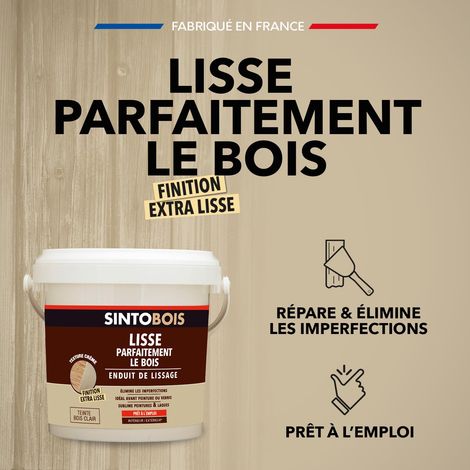 Enduit lisse parfaitement le bois clair 1kg (1/5)
