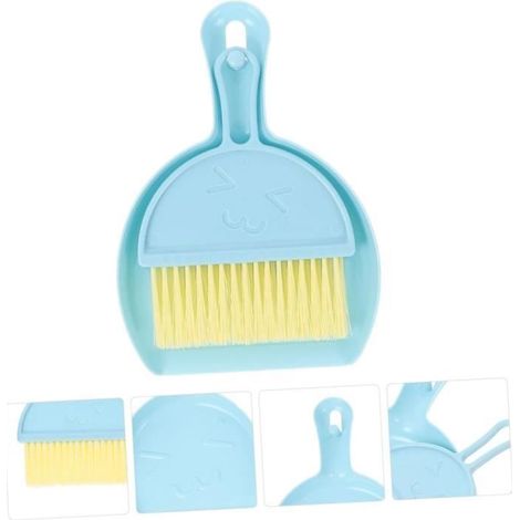 Jeu kit Mini Pelle à poussière Balai de Cochon d'Inde Balai de Guinée Brosse Cage Hamster Cage multicolore BROSSE (1/5)
