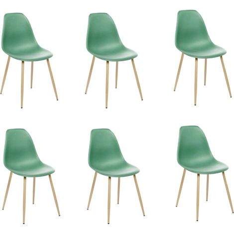 Lot de 6 Chaises "Taho" 86cm Vert