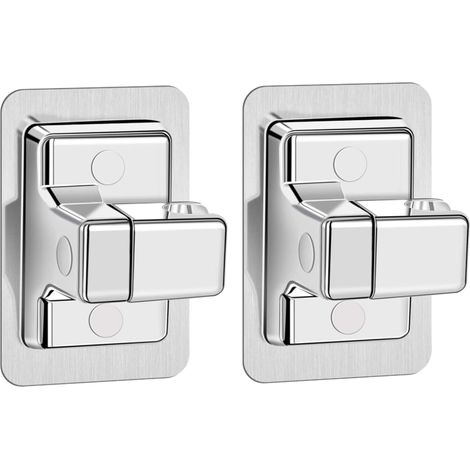 360° verstellbarer Universal-Duschkopfhalter, wandmontierter Schwenkduschkopf, Universal-Handbrausehalter, ABS-Kunststoff-Küchendusche 2-teilig (Upgrade - Großes Panel - Glänzendes Silber)