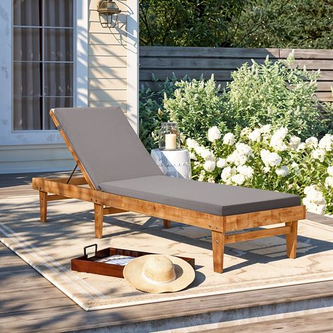 Outdoor Grey Bench Cushion Seat 183cm W x 54cm D (1/5)