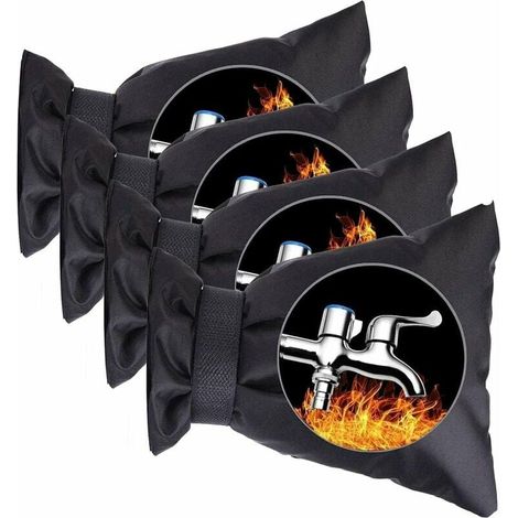 Protector de grifo, funda protectora para grifo exterior, funda térmica aislante anticongelante, antinieve, antilluvia, antiescarcha y antifrío, para grifo de jardín y exterior (negro) (1/5)