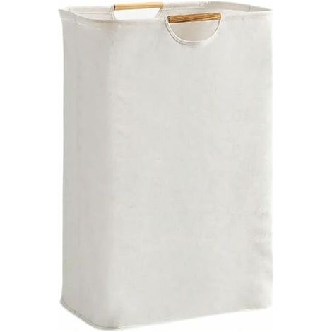 Cesto de ropa plegable e impermeable, 72 L. Fácil de transportar ropa y objetos mojados. Dimensiones: 40 x 30 x 60 cm. Color beige. (1/5)