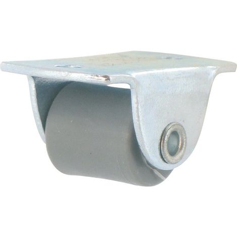 Feststehende Laufrolle mit Platte ohne Bremse D.16 Nylonrolle grau Tragkraft 12kg - GUITEL HERVIEU - 72 (1/2)
