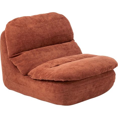 Chaise longue en tissu rouille moelleuse - rouille (1/5)