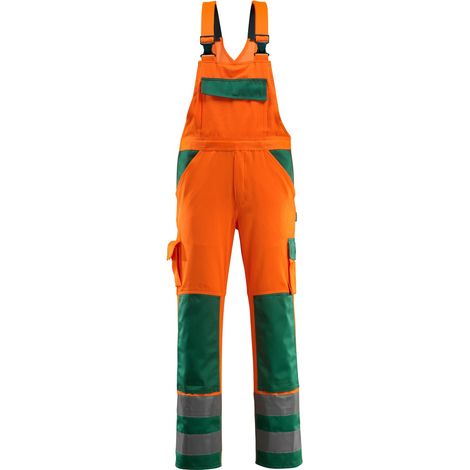 Mascot SAFE COMPETE Warnlatzhose mit Knietaschen Barras Gr. 82C58 orange/grün