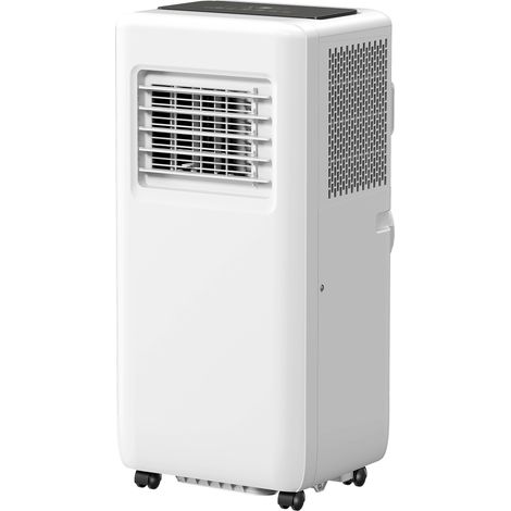 Climatiseur portable blanc LED minuterie roulettes réglages