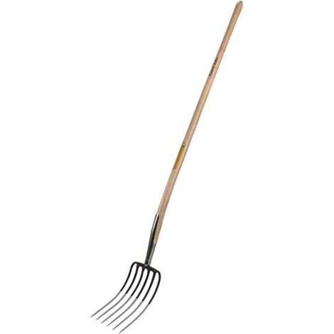 Dunggabel 6 Zinken 135cm 24cm breit Gartengeräte Gabeln Forken Garten Terrasse (1/3)