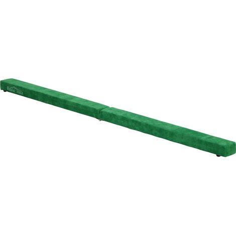 Agrès-Équilibre-Pliable-Antidérapant-Revêtement-Daim-Bois-Robuste-Vert-210x10x6.5(cm) (1/5)