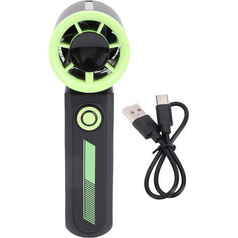 Rechargeable 3600 mAh Turbo Portable Fan with Digital Display, 100 Speeds, Green (1/5)