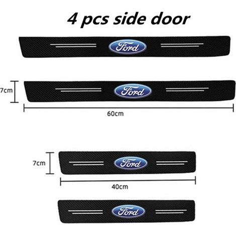 (4 pièces) Autocollants de seuil de porte de voiture, film protecteur résistant à l'usure, compatible avec Ford Focus mk2 mk3 mk4, Ford Fiesta mk7 et Transit Custom. Accessoires (1/4)