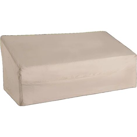 Funda para muebles de jardín de exterior, impermeable, fabricada en poliéster resistente, dimensiones 218x111x63/101 cm, resistente a los rayos UV, fácil de usar. (1/5)