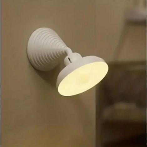 Luce notturna intelligente ricaricabile, orientabile e con sensore di movimento, dotata di porta USB, ideale per corridoio, camera da letto e scale – senza fili - Crezuo