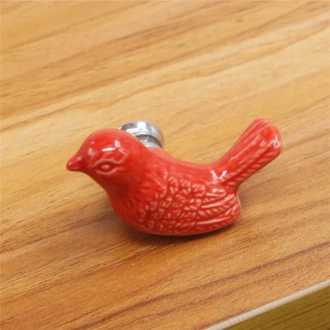 Ensemble de 5 poignées de tiroir en céramique Peace Dove, quincaillerie de poignée de meuble originale et élégante.