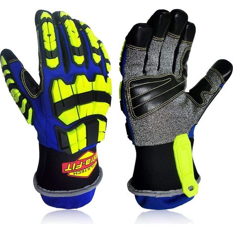Gants de sauvetage EN388-4544FP EN420 Compétence 5 Résistants aux coupures aux déchirures Protection contre les perforations Gants de travail avec protection de la cheville TPR (1/5)
