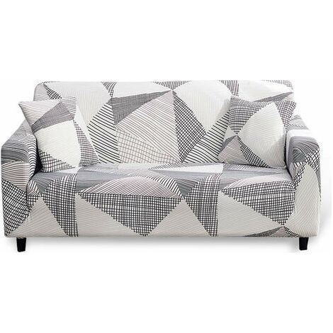 Pair - Housse de canapé extensible 2 places – Tissu polyester spandex – S'adapte aux canapés de 135 à 170 cm – Antidérapante avec taie d'oreiller (1/5)