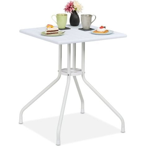 Tavolo da giardino con aspetto legno bianco (1/5)