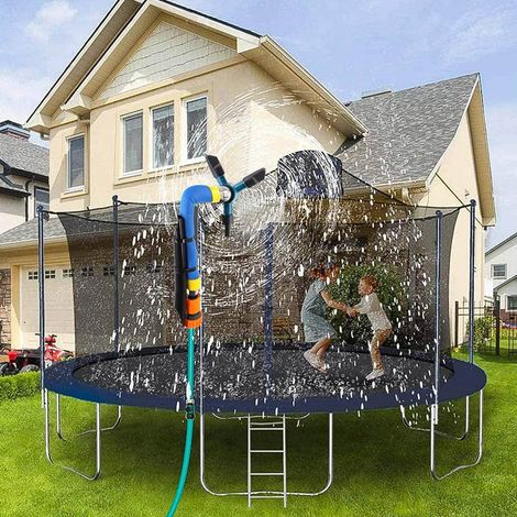 Arroseur Rotatif 360° - Arroseur Pour Trampoline Et Jardin - Tête D'arrosage À 12 Orifices - Tube En Aluminium Avec Joint En Silicone - ABS Et Acier Inoxydable - 1 Pièce (1/5)