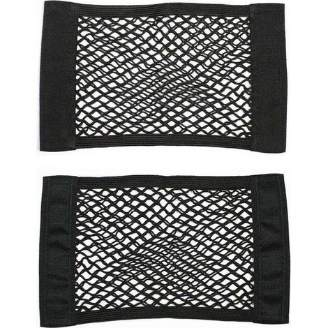(Noir)Coffre de voiture velcro filet de rangement net Wall Sticker sac de rangement bouteille / épicerie / cargo (2 PCS) (1/5)
