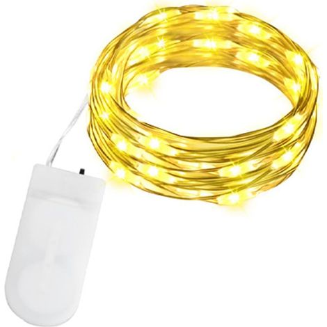 Catena luminosa a batteria, 2M 20LED Mini catena luminosa a LED IP65 impermeabile per interni Micro catena luminosa fata per Natale, Halloween, camera da letto, matrimonio, festa, decorazione bottigli
