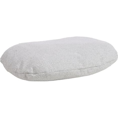 Coussin ovale déhoussable pour chien 40 x 50 cm gris clair