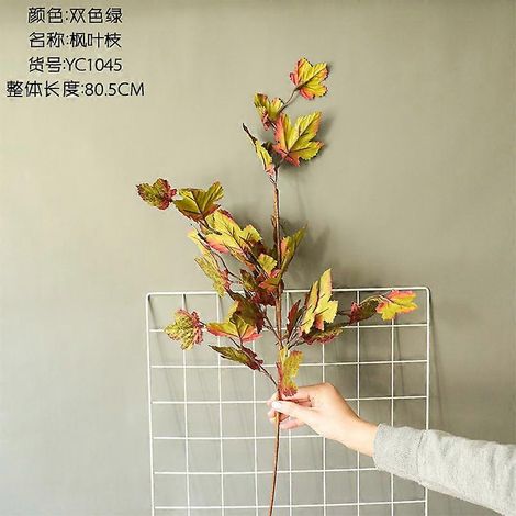 Branche d'érable en soie aux feuilles colorées, fleurs artificielles INS wind pour décoration automnale de mariage, accessoires de photographie