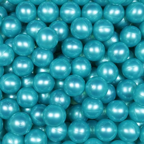 Palline giocattolo ø7cm 300pz turchese metallizzato (1/4)
