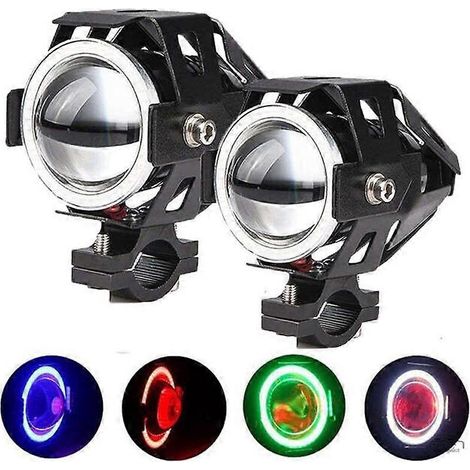 Phares électriques pour moto avec laser, canon U1u2u3u5u7, œil d'ange, pédale, phares LED modifiés pour moto - U7 - Lumière blanche (1/5)