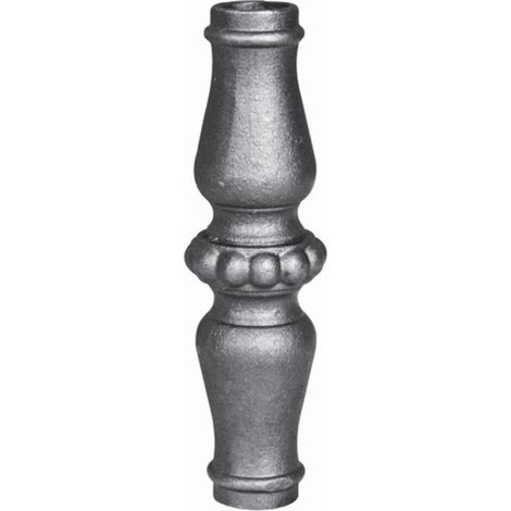 Garniture pour barreaux Ø14 - Hauteur 130mm largeur 38mm - Fonte galanisable - À visser - DECO FER FORGE