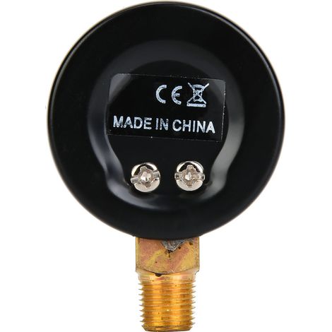 Jauge de pression mécanique 1/8 pouce BSPT connexion inférieure pour air huile eau (0-200 psi 0-14 bar) (1/5)