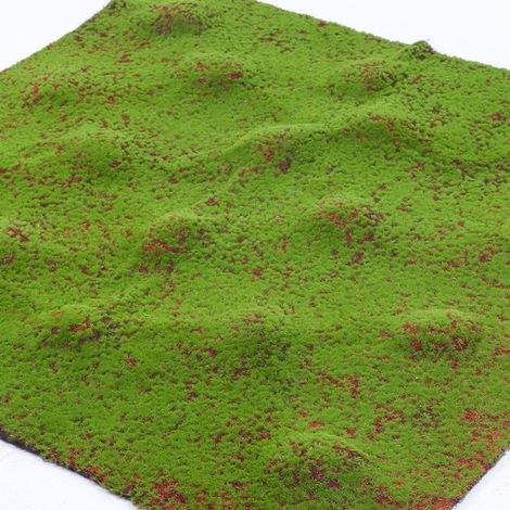 Gazon de mousse artificielle, tapis de mousse artificielle 100 x 100 cm, tapis décoratif en fausse mousse, mousse artificielle pour murs et sols (1/5)