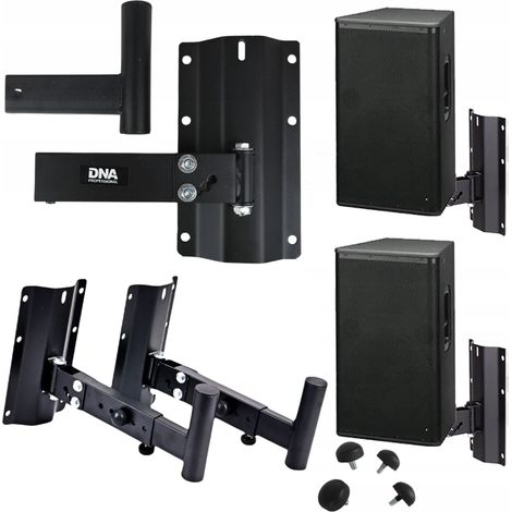 Supports muraux pour enceintes DNA BOX (lot de 2) noirs, stables et résistants jusqu'à 30 kg (1/5)