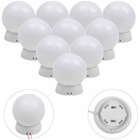 Mirror Light Hollywood Bulbs 3 Color LED Light Set 10pcs(Mirror not included) (1/5)